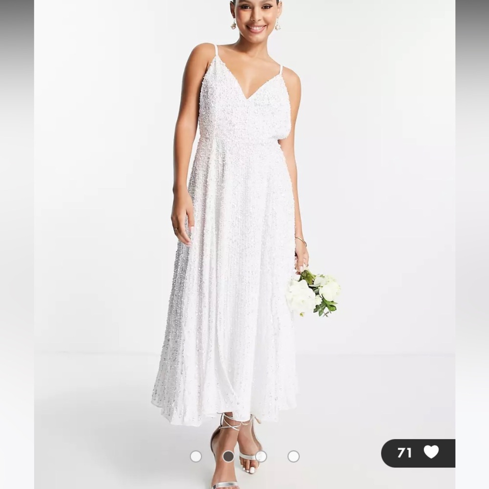 ASOS Ava Embellished Cami Midi Dress Size 6